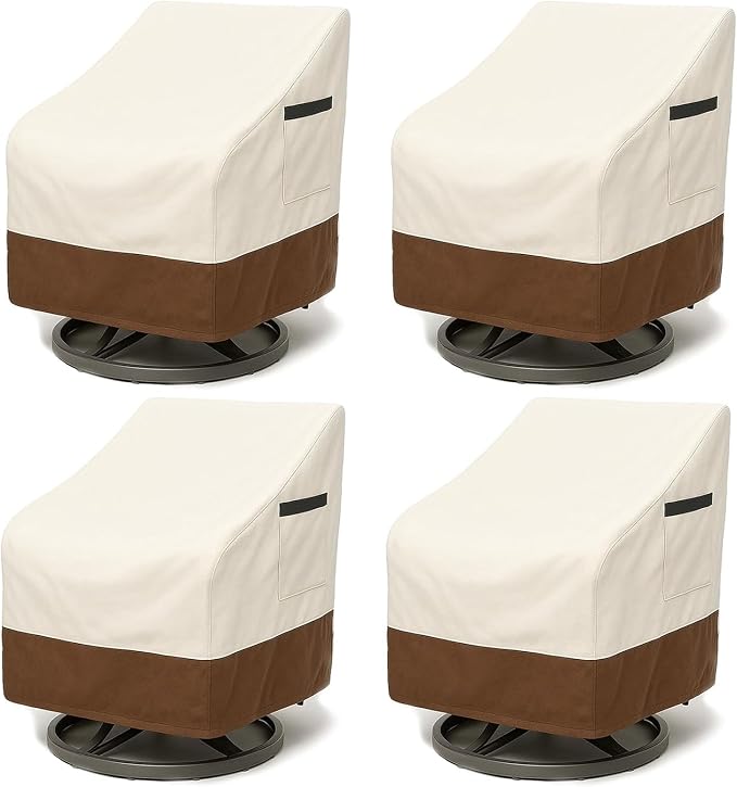 Outdoor Patio Chair Cover Set, Heavy Duty 600D Oxford Fabric, Weather Resistant by Unknown