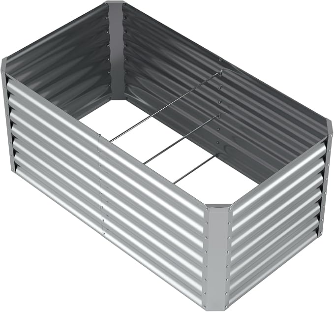 4X2X2ft Galvanized Raised Garden Bed, Outdoor Planter Box Metal Patio Kit - Image 9