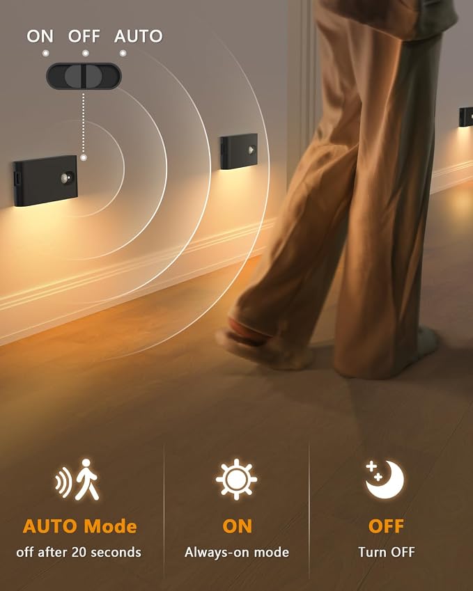 WILLED Stair Lights Indoor, Wireless Motion Sensor Light Indoor, Rechargeable - Image 5
