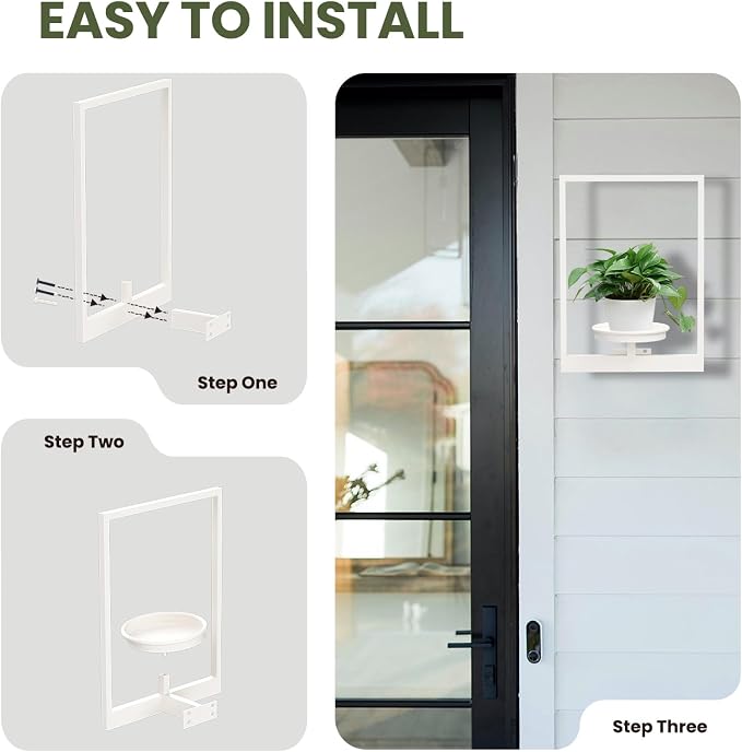 Hanging Planters for Indoor Plants White, Wall Plant Holder Stand to Hold Large - Image 6