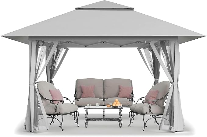 CROWN SHADES 13x13 Pop Up Gazebo, Canopy Tent, Gazebos on Clearance by CrownShades