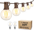 Mlambert 50Ft Outdoor String Lights, G40 Globe Patio Lights by Mlambert