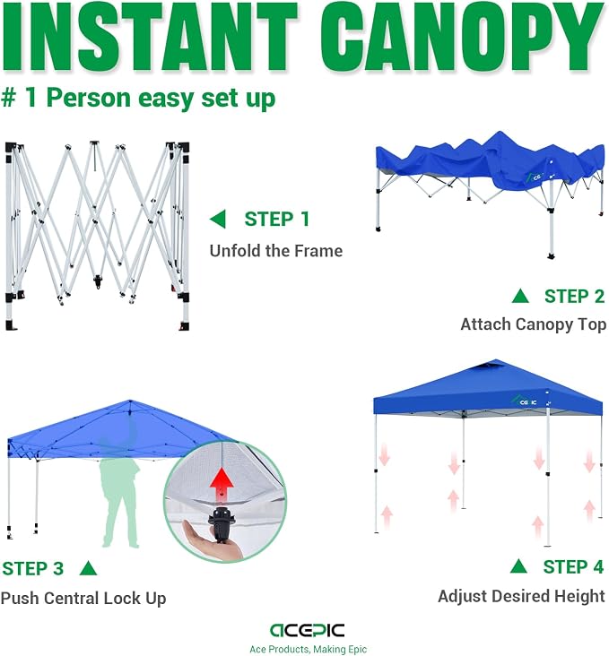 10x10 Pop Up Canopy Tent, 300D Silver-Coating Top, Pop Up Canopy Tent Instant - Image 4