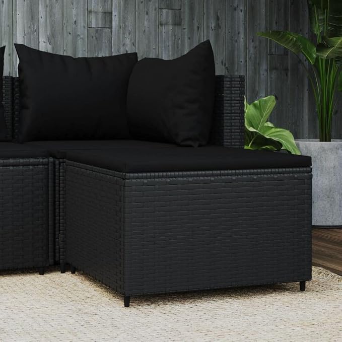 vidaXL Black Patio Footrests - Image 2