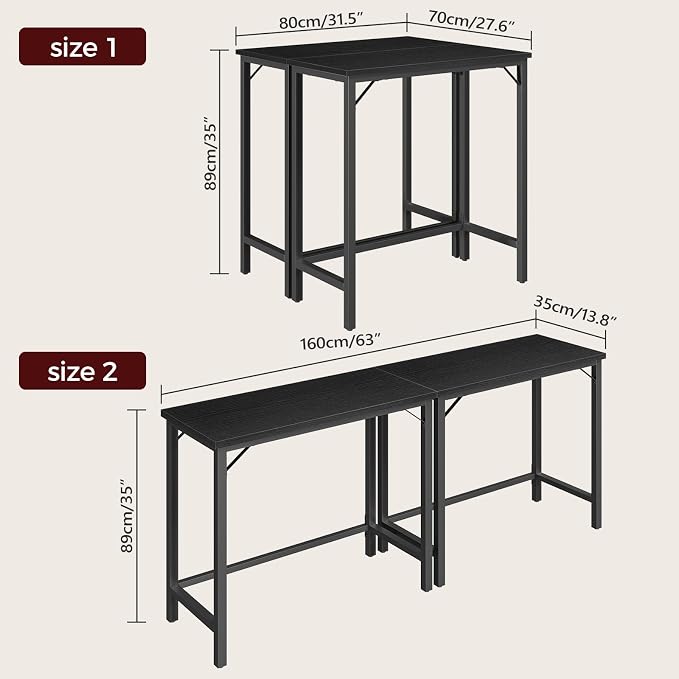 Narrow Bar Table, 63-Inch Pub Table - Image 3
