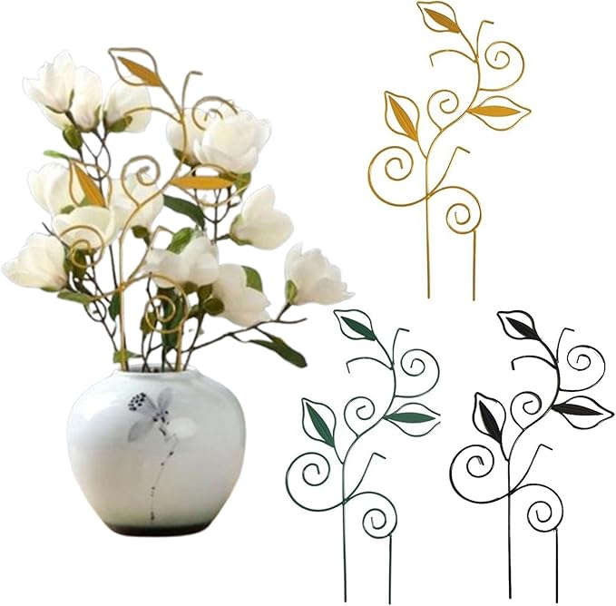 Decorative Metal Plant Trellis for Indoor Potted Plants – Leaf Shape Vine by Unknown