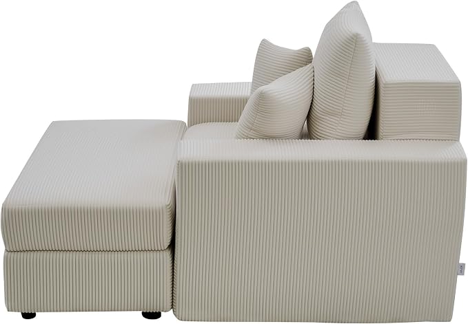 VEVOR Chaise Lounge Chair, 44 in Boneless Modular Chaise Lounge Indoor - Image 12