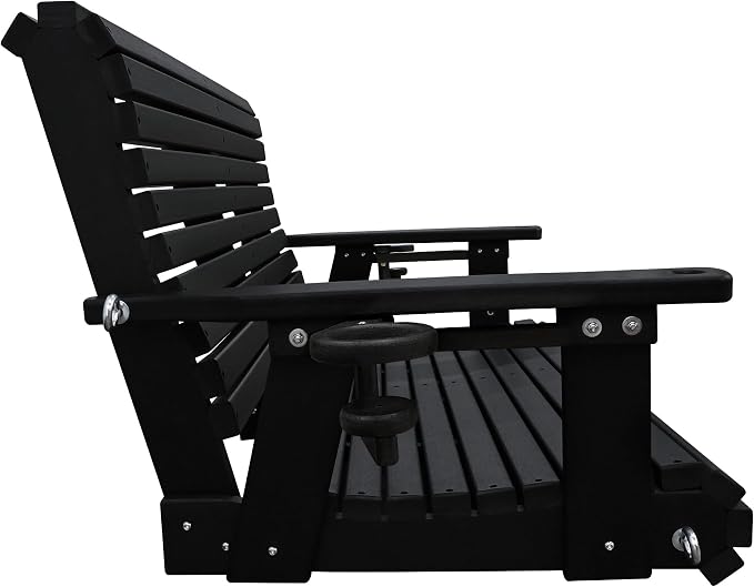 HDPE Porch Swing with 18/8 Stainless Steel Bolts, Ergonomic Design, Ultra - Image 8