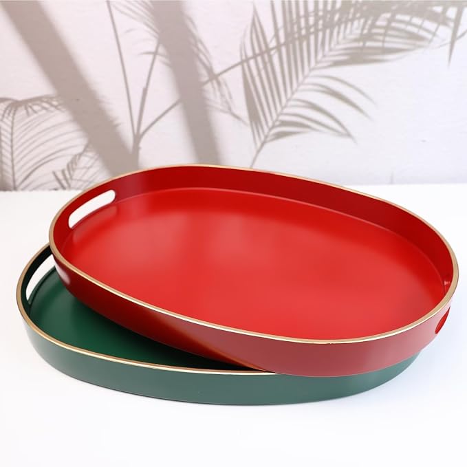 Spsyrine Red Plastic Serving Tray - Image 5