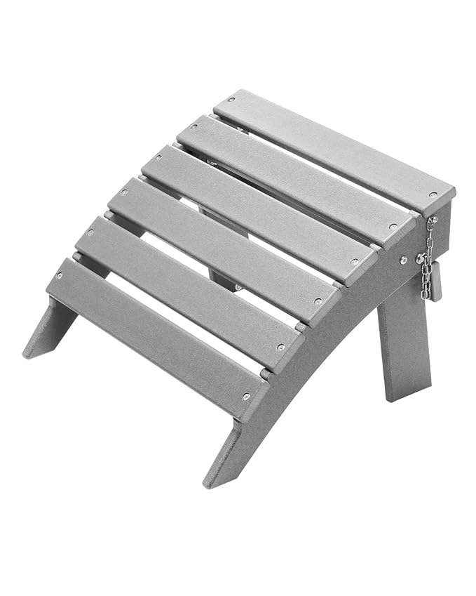 VEVOR Adirondack Ottoman, 16.9L x 18.9W x 13H Inch HDPE Plastic Folding by VEVOR