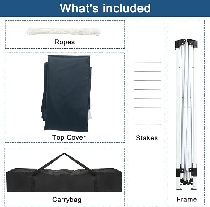 Outvita 6.5x6.5ft Pop Up Canopy Tent, Outdoor Instant Shelter Folding Canopy - Image 9