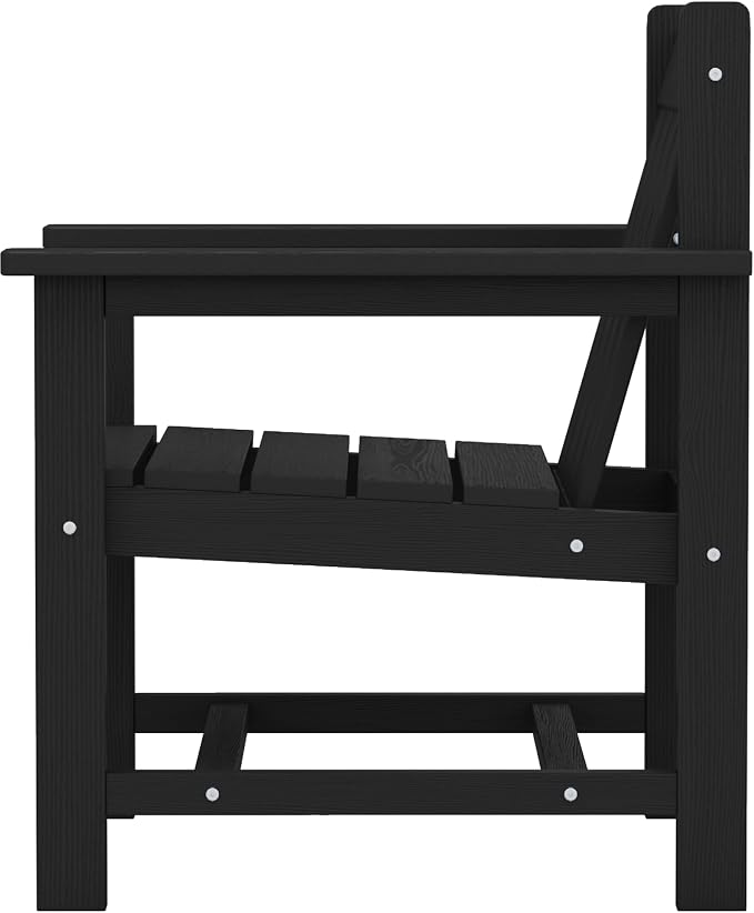 SEWRWALL 3 Pieces Patio Bistro Set, All Weather Adirondack Chair Set - Image 11