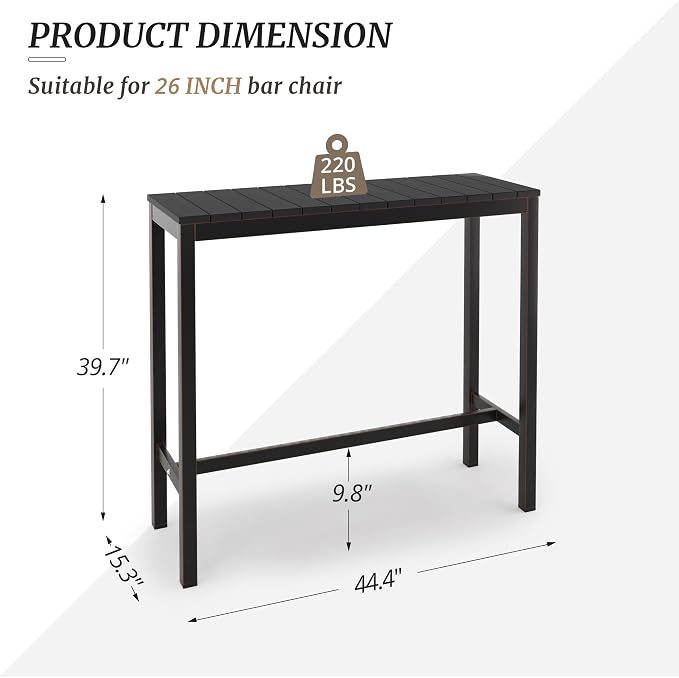 Outdoor Bar Table, Weather Resistant, Hot Tub, Indoor or Outdoor Use - Image 3