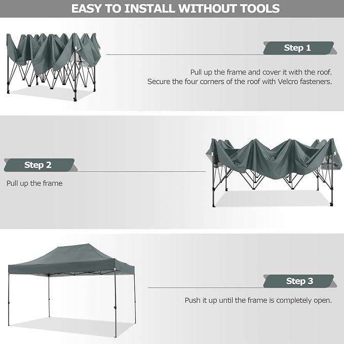 COBIZI 10x15 Heavy Duty Pop up Canopy Tent - Image 8