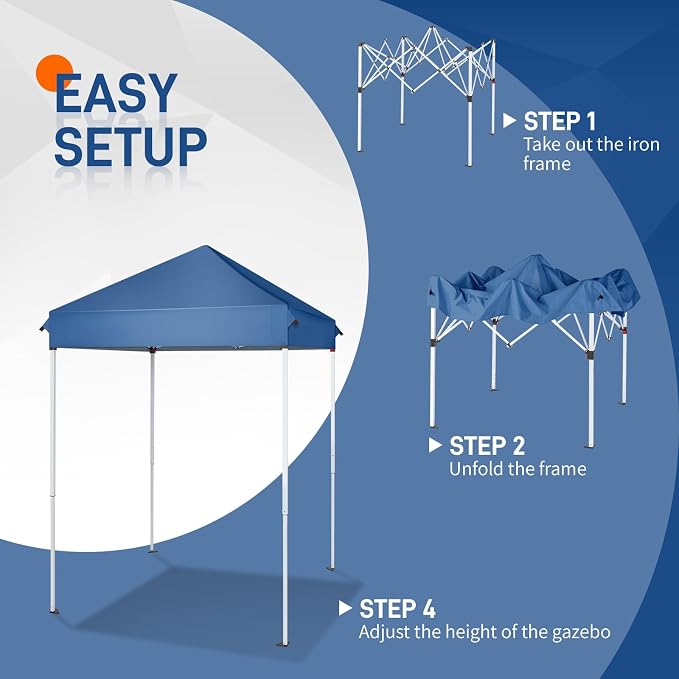 Outvita 5x5 Pop Up Canopy Tent, Ez Up Outdoor Canopy Tent Instant Shelter - Image 2