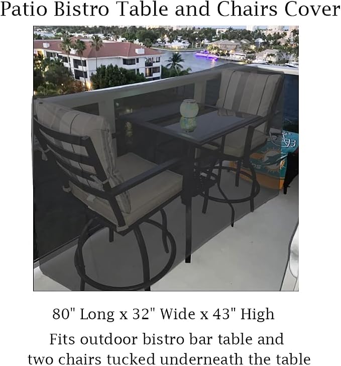 Outdoor Bar Height Dining Set Cover - Image 2