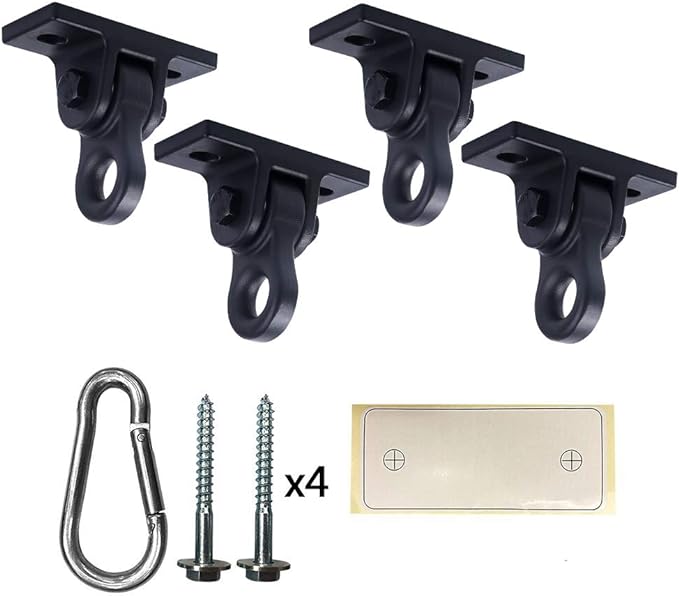 Heavy Duty Black Swing Hangers Screws Bolts Included Over 5000 lb Capacity by ABUSA