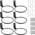 6 Pack 4 inch Flower Pot Holder Ring, Flower Pot Holder Ring Wall Mounted Set by Jiozermi