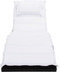 SAFAVIEH Outdoor Collection Colley Black Wicker/White Cushion Adjustable by SAFAVIEH
