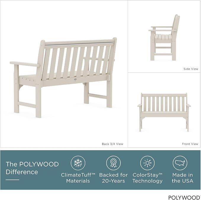 POLYWOOD Vineyard 48-Inch Bench - Image 3