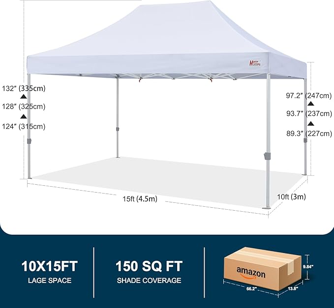 MASTERCANOPY Pop Up Canopy Tent 10x15 Instant Shelter - Image 4