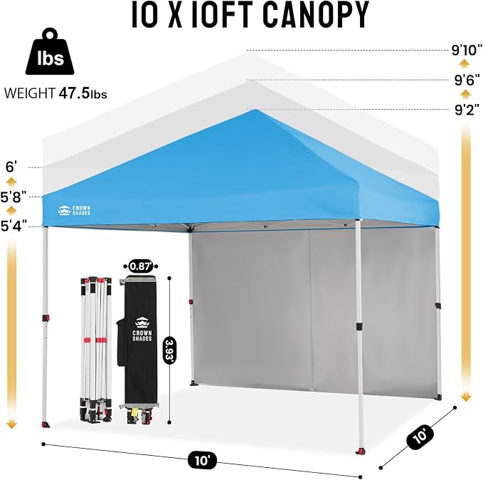 CROWN SHADES 10X10 Comercial Instant Canopy Pop Up Tent - Image 2
