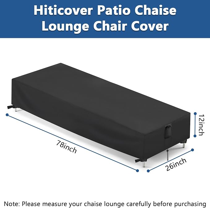Chaise Lounge Covers, 2 Pack Waterproof Outdoor Lounge Chair Covers - Image 2