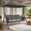 Kozyard Brenda 3-Seat Outdoor Porch Swing Glider, Patio Swing by Kozyard