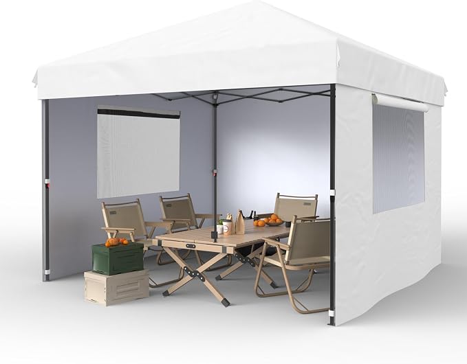 10x10 Pop Up Canopy with Removable 3 Sidewalls by GarveeLife