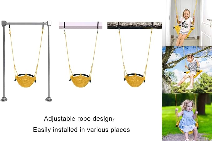 JKsmart Swing Seat for Kids Heavy Duty Rope Play Secure Children Swing Set - Image 5