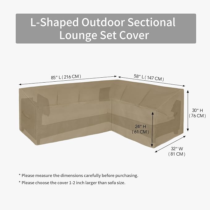 Easy-Going Patio L-Shaped Sectional Sofa Cover - Image 6