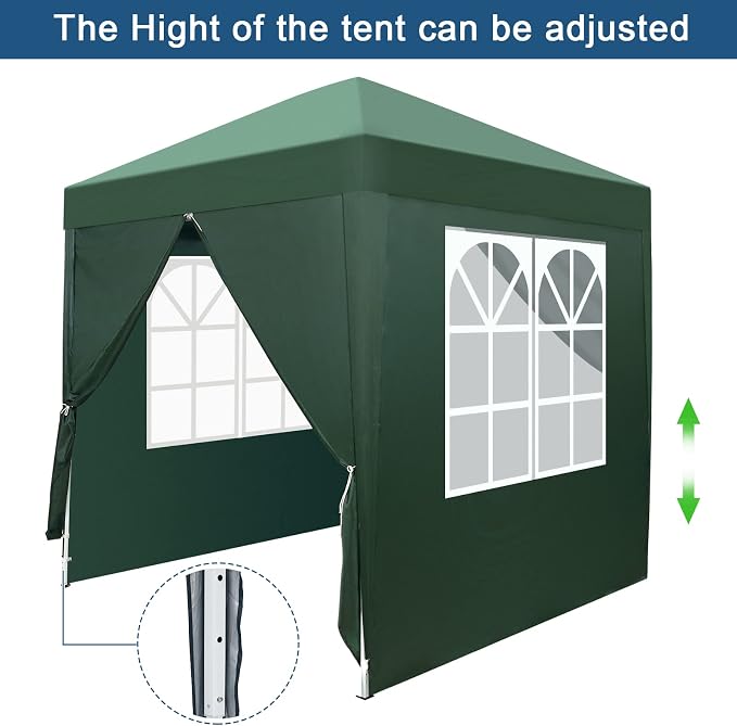 Outvita 6.5x6.5ft Pop Up Canopy Tent, Outdoor Instant Shelter Folding Canopy - Image 2