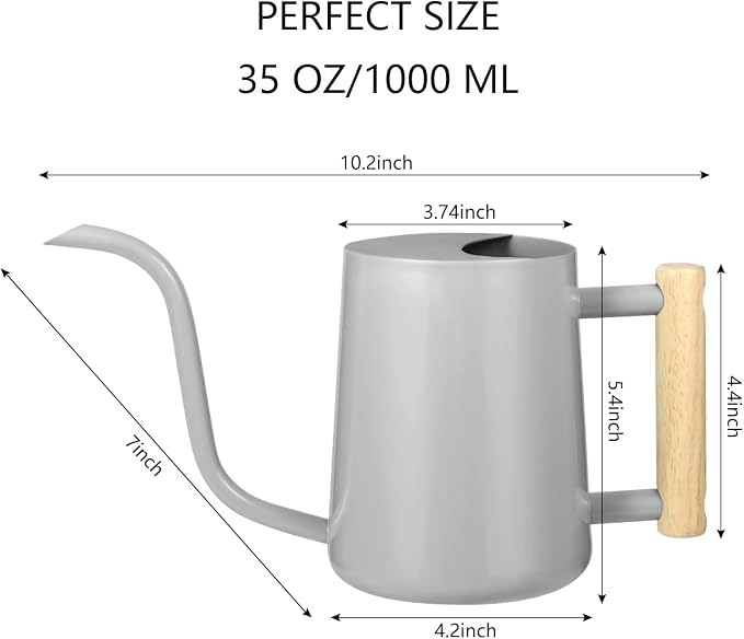 Watering Can Indoor Plants, 35oz Small Indoor Stainless Steel Metal Watering - Image 7