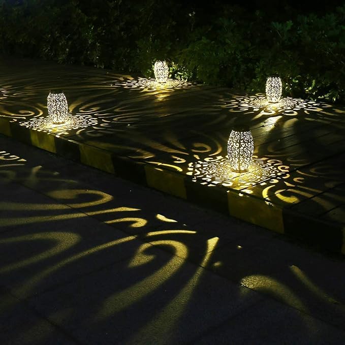 esgarden 2 Pack Upgraded 15 Lumens Outdoor Lanterns Gardening Gifts Patio Solar - Image 4