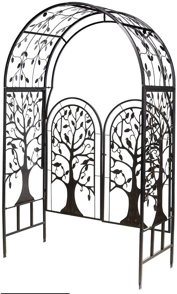 Plow & Hearth Metal Tree of Life Arched Garden Arbor - Image 3