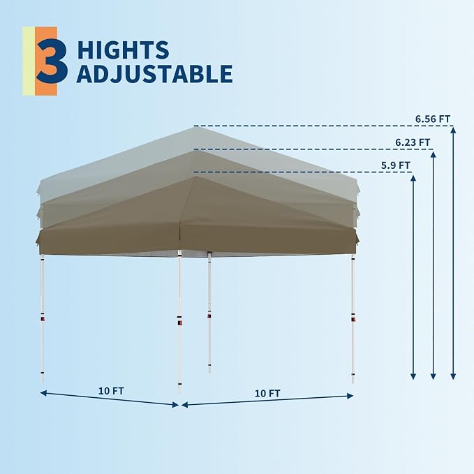 GarveeLife 10x10 Pop Up Canopy - Image 4