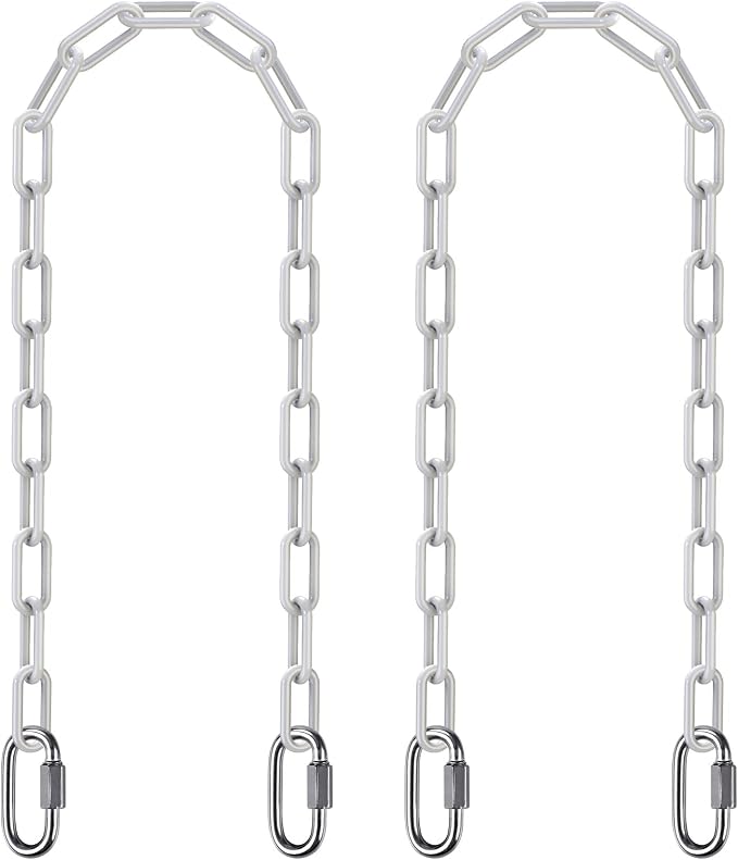 SELEWARE 2 Pack Hanging Swing Chains Kit, 60 Inch Plastic Coated Hanging Chains by SELEWARE