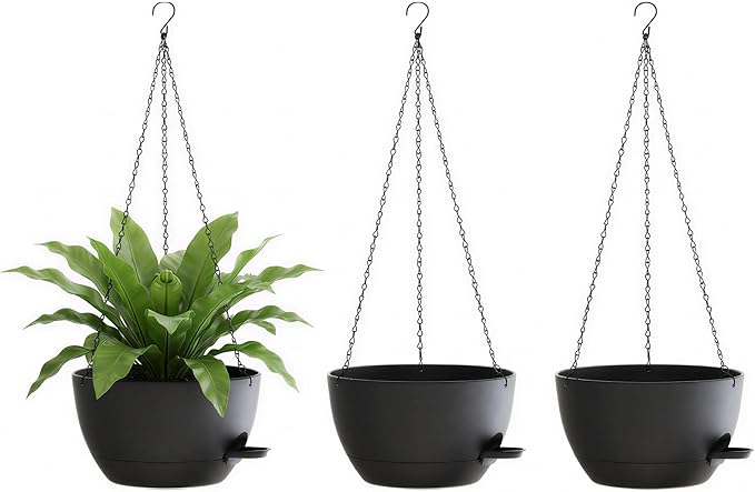 Hanging Planters, Matte Plastic Planters by Unknown