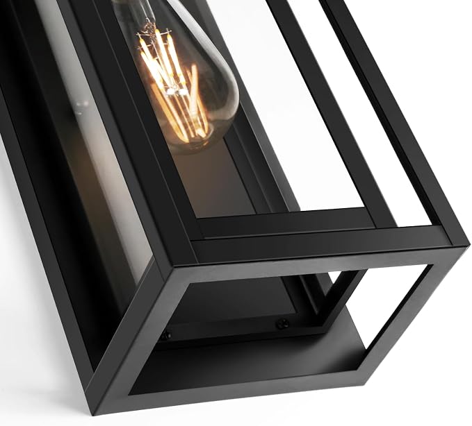 15" Large Outdoor Light Fixture Wall Mount, Matte Black Outdoor Sconce Lights - Image 7