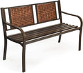 S AFSTAR Outdoor Garden Bench, Polyethylene, 50.5 in Width, 2 Adults by Safstar