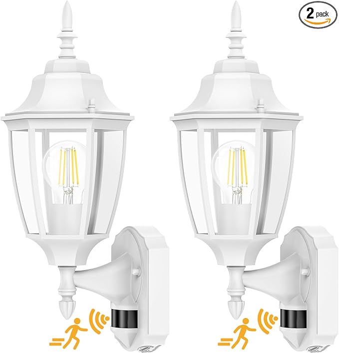 Lamomo Outdoor Wall Sconce, 2 Pack Dusk to Dawn Motion Sensor Light Fixtures by Lamomo