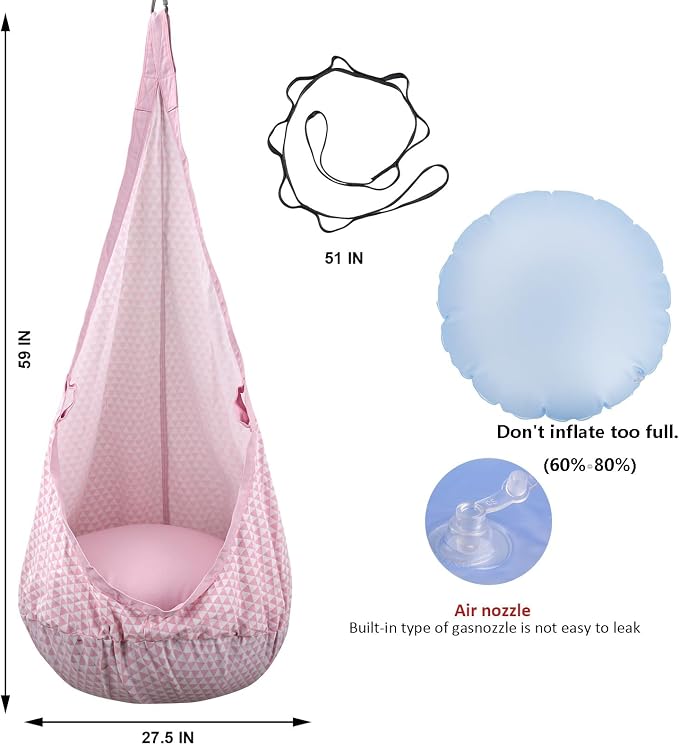 YAERSI Kids Pod Swing Seat, Hammock Chair - Image 4