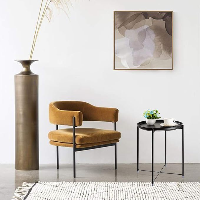 danpinera Metal Black Side Table - Image 8