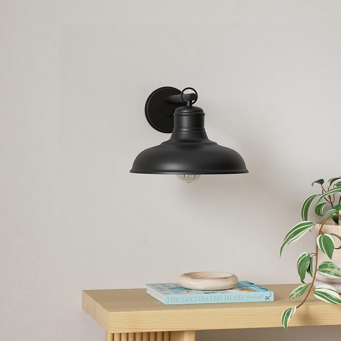2-Pack Outdoor Wall Lights, Vintage Black Wall Sconces, Exterior Farmhouse Barn - Image 2