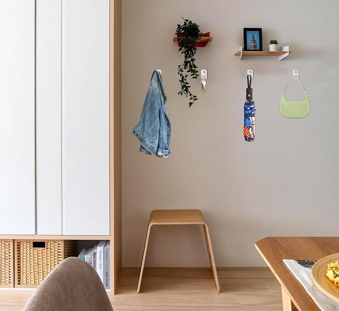 50Pack Ceiling Hooks Bulk for Hanging Plants, 2.5 inches White - Image 3