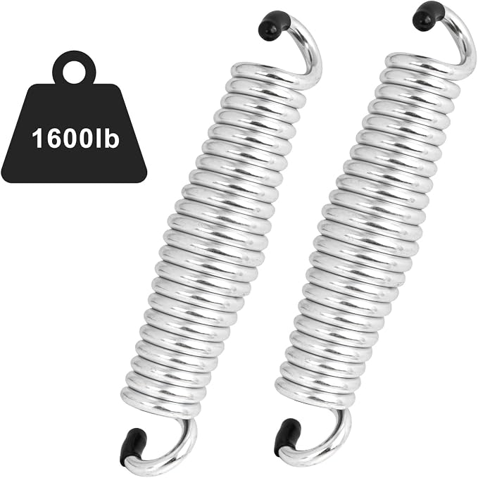Porch Swing Springs Hammock Chair Spring Hold up to 1600lbs Heavy-Duty Chrome - Image 2