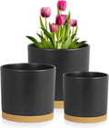 8/7/6 inch Flower Pots, 3 Pack Cylinder Plant Pots by Meowell