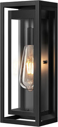 15" Large Outdoor Light Fixture Wall Mount, Matte Black Outdoor Sconce Lights by Slypadan