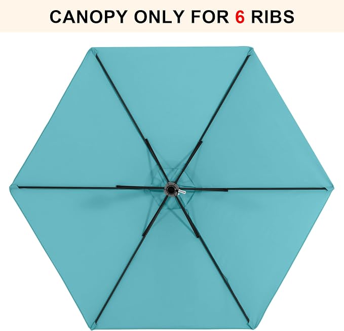 MASTERCANOPY Patio Umbrella 7.5 ft Replacement Canopy - Image 3