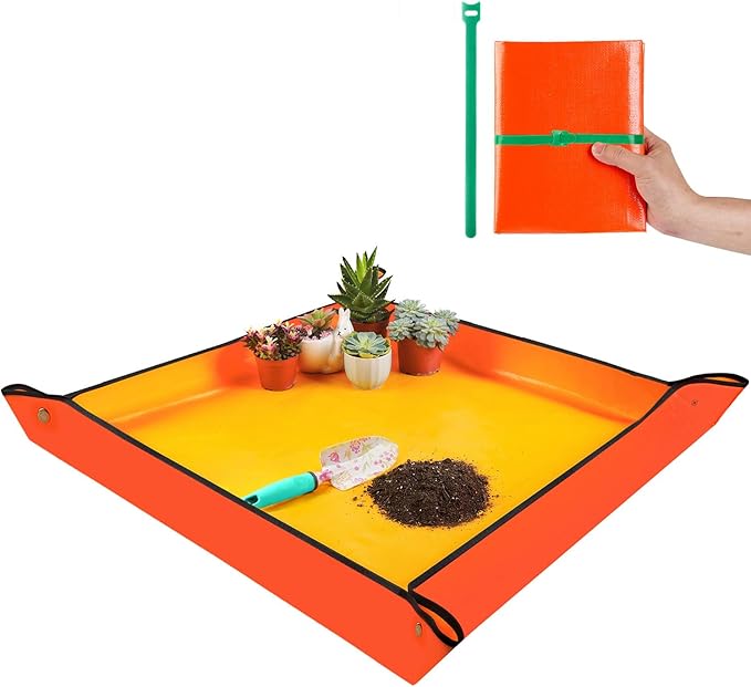 Extra Large Repotting Mat for Indoor Plants Transplanting and Potting Mix Mess by FocusonGardeningProjects